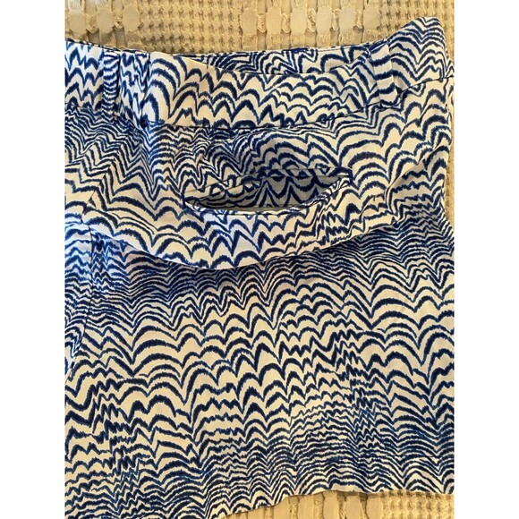 Stylus Womens Shorts Plus Size 16 Curvy Blue & White Patterned Casual Pockets - Picture 4 of 9